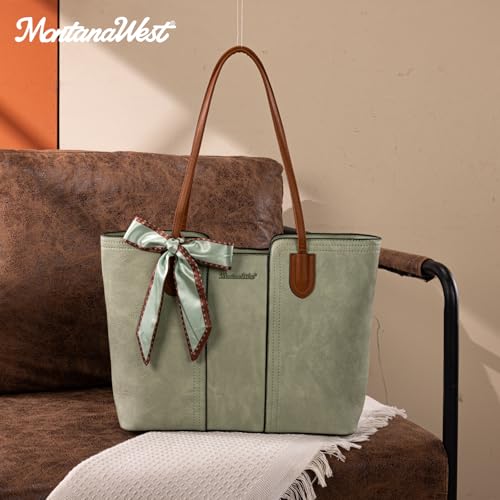 Montana West Tote Bags for Women Top Handle Satchel Purses - color: Pastel Green