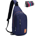 Peicees Small Sling Backpack Waterproof Unisex Shoulder Bag Chest Crossbody Daypack - color: 2_dark Blue, size: Small