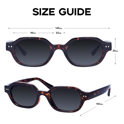 mosanana Retro Hexagon Sunglasses for Women Trendy Small 2026 MS52595 - color: C4 Tortoise/Grey