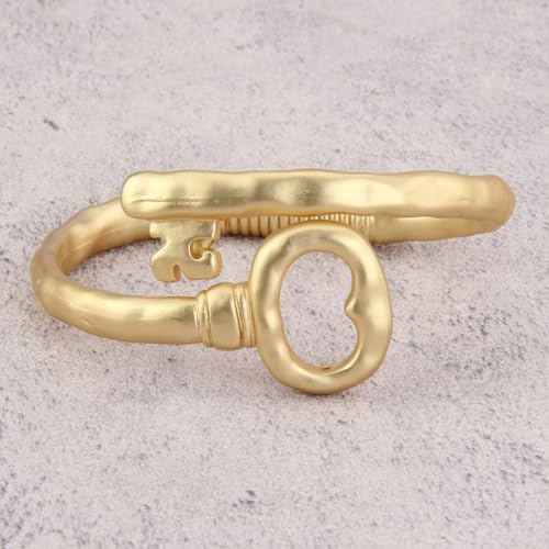 Gold Cuff Bracelet for Women Silver Beaded Bracelets Open Bangle Stackable Stretch Bead Bracelet Boho Jewelry Gifts for Wife Couple - style: Gold Cuff Bracelet
