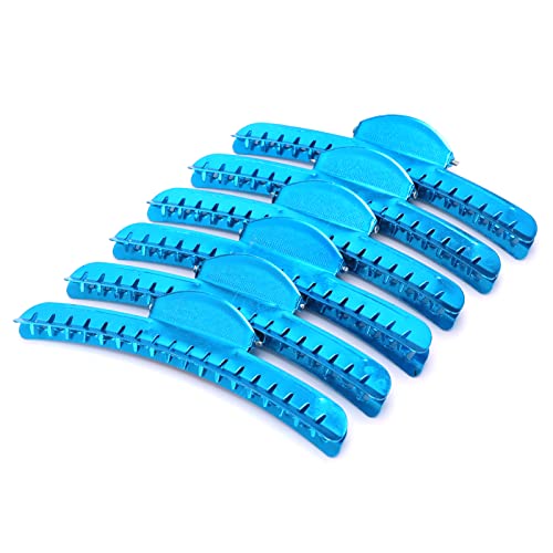 Finger Wave Clips, 12 PCS Metal Hair Clips, Aluminum Tip Top Wave Clips, Vintage Hairstyle Inspirations for the Classic Woman, Butterfly Blue