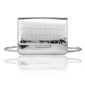 Sightor Silver Mini Crossbody Bag for Women, PU Leather Small Evening Purse, Dressy Clutch Handbag for Nightclub Parties - color: Silver
