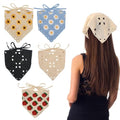 Crochet Bandanas for Women, Knitted Headscarf Hair Bandanas for Women Kerchief Styling Decor, 5Pcs