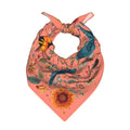 Head Scarf Hair Neck Scarves for Women Fashion Silk Satin Purse Bag Scarfs Handbags Bandana Neckerchief - color: Bird Peach Red Floral