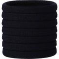 20 Pieces Large Stretch Hair Ties Hair Bands Ponytail Holders Headband for Thick Heavy and Curly Hair (Black, 5 cm in Diameter, 1 cm in Width) - color: Black