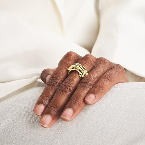 SLOONG Gold Stackable Rings for Women Non Tarnish, Dainty 18K Gold Plated Cubic Zirconia Rings, Silver Rose Gold Rings Set, Multi Ring Mixed Metals Stackable Ring Set for Women - style: 3PCS Gold