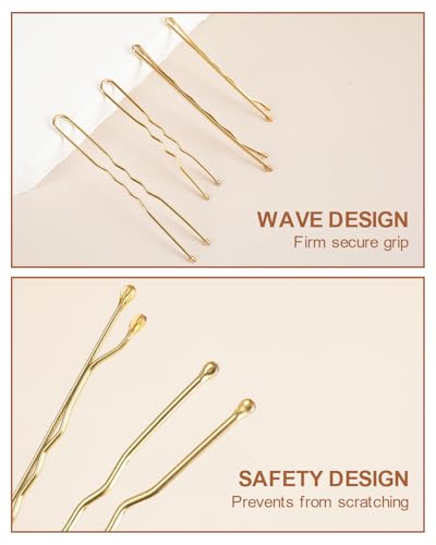 MAORULU 2.16 Inch Hair Bobby Pins with Cute Case, 200 CT Bob Pins for Buns, Premium Hair Pins for Kids, Girls and Women, Great for All Hair Types (Variety U & Bobby Pins Blonde) - color: Variety U & Bobby Pins Blonde