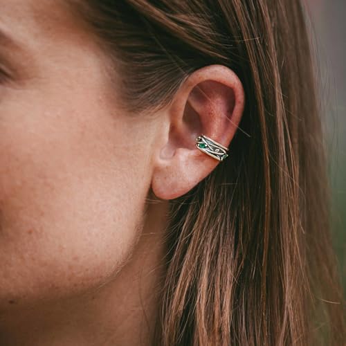 Cuff Earrings 925 Sterling Silver Ear Cuff Earrings Non-Piercing Fake Helix Cartilage Cuff Earrings Various Styles Ear Cuffs Fine Jewelry for Women - color: 2#leave earcuff