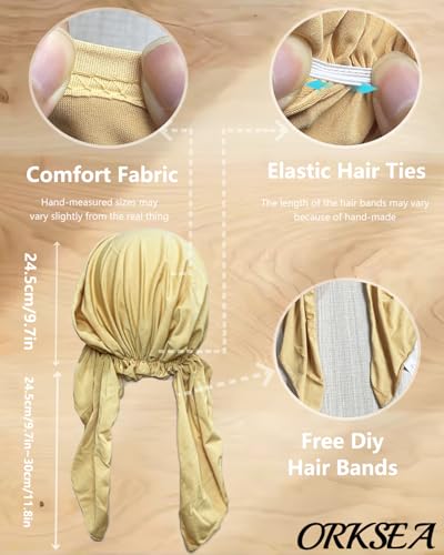 Chemo Headwear for Women Pre-Tied Head Scarf Headwraps Soft Turbans Cancer Hats Chemo Beanie Coverings Scarves - color: Khaki