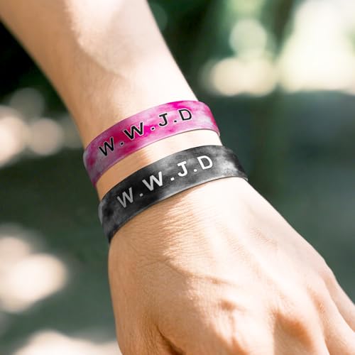 4 Pcs Surfer Beach Bracelets for Men Women Inspirational Elastic Comfy Summer Reversible Wristband Gifts Friendship Bracelets - color: WWJD-Bracelets, size: (7.5") Large