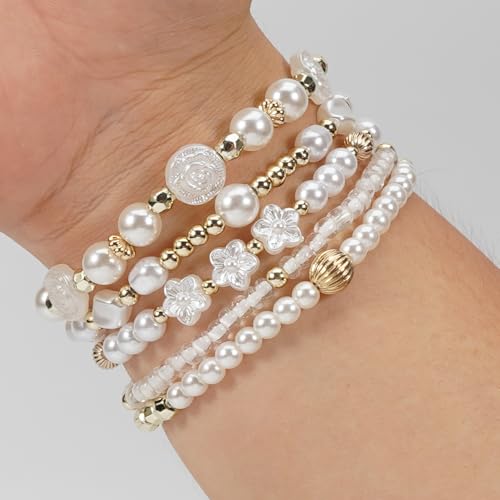 Bohemia Bracelets for Women Vintage Stackable Beads Bracelets Charm Stretch Beach Jewelry - color: Color 38