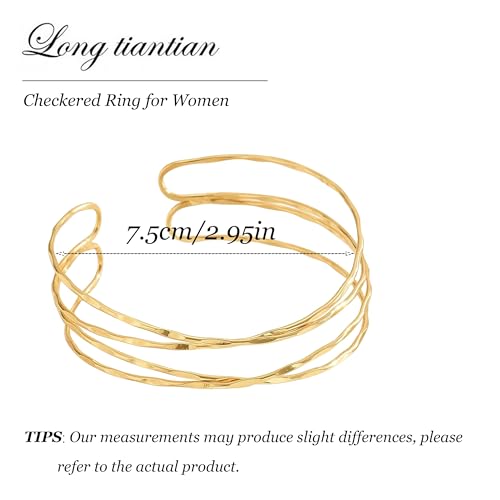 Long tiantian Gold Arm Cuff Upper for Women Bangle Bracelets Upper Arm Cuff Bracelet Trendy Armband Beach Jewelry Trendy Stuff Gifts - color: A1:gold Arm Cuff