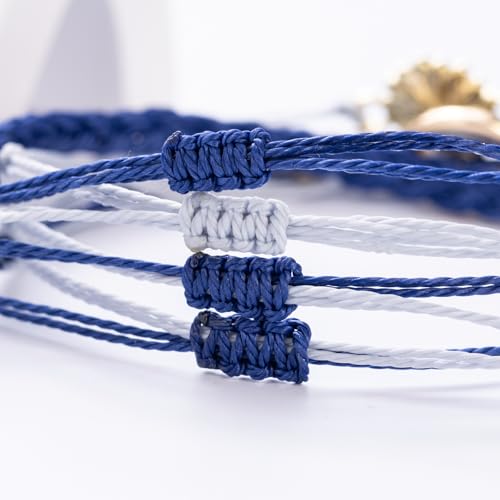 Sunflower Friendship Bracelets Boho Stackable String Bracelets Cute Trendy Gifts for Teen Girls Women - color: Navy Blue