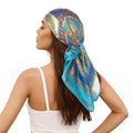 RIIQIICHY Women Head Hair Scarf Like Satin Silk Scarf Sleeping Hair Wrapping Night 27.5" - color: C006