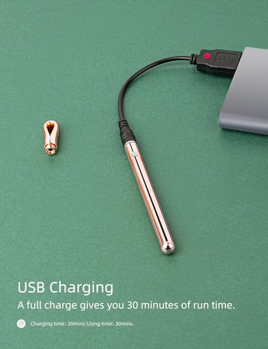 Rose Gold Necklaces for Women Long Pendant Necklace with Adjustable Chain Necklace Extender, Rechargeable Necklace Jewelry for Women Trendy