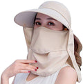 Wide Brim Sun Hat – Multifunctional UPF 50 Protection Bucket Fishing Hat Cap - color: Khaqi