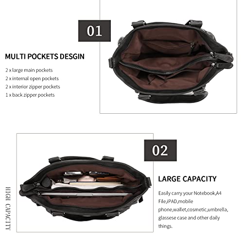 KL928 Large Purses for Women Shoulder Bag Tote Handbags Stylish Vegan Leather Hobo Bags Ladies, A-Black-4 | Large - color: 01-charcoal Gray