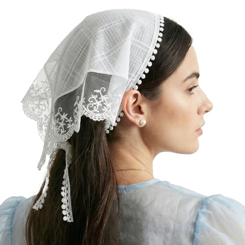 Hair Scarf Headband for Women Boho Triangle Bandana Turban Cute Stylish Lace Hair Bandana Non Slip Hairs Soft Head Coverings for Hairs Styling Summer Accessories
