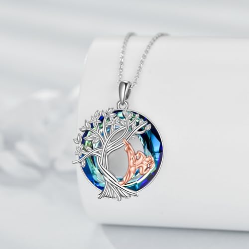 YFN Tree of Life Necklace Sterling Silver Crystal Jewelry Graduation Birthday Gifts for Women - color: Taekwando