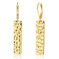 ALEXCRAFT Hammered Silver Dangle Earrings for Women, 14K Gold Plated French Leverback Earrings, Hypoallergenic Lightweight Statement Hammer Square Bar Long Drop Earing for Women Trendy Jewelry Gifts - color: GoldC