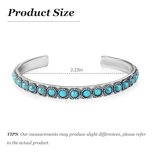 Long tiantian Western Turquoise Beaded Bracelet Set for Women Stackable Cowgirl Bracelets Boho Concho Jewelry Country Concert Rodeo Outfit Accessories Gifts - color: A6:turquoise bracelet for women