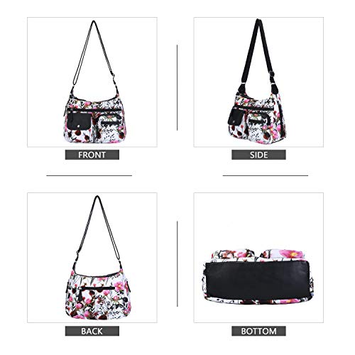 Angel Kiss Crossbody Bags for Women, Ladies Shoulder Handbags and Purses Medium Faux Leather Pocketbooks | Ladies - color: Pink/Black