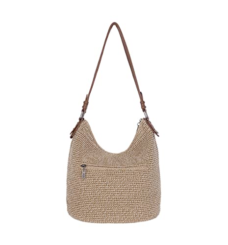 The Sak Sequoia Hobo Bag - Hand Crochet Large Women's Purse for Everyday & Travel - Durable Handbag & Tote With Zipper Pocket - color: Bamboo Static