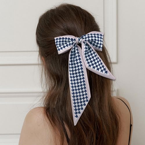 QIUTIMIY 4 Pack Purse Scarf Handbags Skinny Twill Hair Scarves Narrow Neck Scarf Band Women Fashion Accessories Bag Charms - color: Style 1