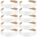 Wecoe 10 Pack White Headband 1 Inch Wide Satin Headbands Women Non Slip Fashion Plain Head Bands Solid Hair Bands DIY Holiday Hair Accessories for Women Girls Diademas Para Mujer - color: White