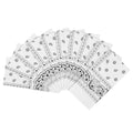 Vamqor 100% Cotton 10 Pack Fine Bandanas - color: White