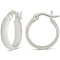 Amazon Essentials 14K Gold or Sterling Silver Plated Polished Dome Hoop - color: Silver, size: 15 mm