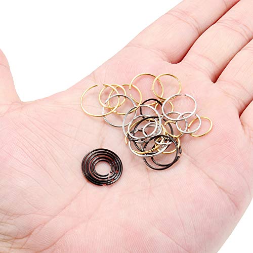 Ruifan 6-30PCS Non Pierced Stainless Steel Clip on Closure Round Ring Fake Nose Lip Helix Cartilage Tragus Ear Hoop Earrings Jewelry 20G - color: 30PCS - Mix Color 1#