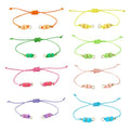 Adjustable Slider Bracelets Colorful Half Finished Bracelets Adjustable Beaded Bracelets DIY Friendship Bracelets for Women Jewelry Making Gifts Supplies - color: Rainbow Colors