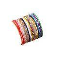 Fuqimanman2020 17Pcs Elastic Beaded Handmade Bracelets Bohemian Stackable Beaded Stretch Bracelets Colorful Rainbow Seed Beach Anket Bracelet Set Summer Jewelry for Women - color: 17 Pcs