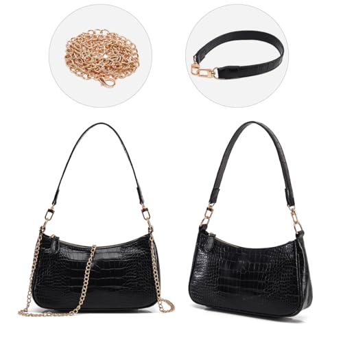 Shoulder Bag for Women with 2 Removable Straps and Zipper Closure Crossbody Bags Clutch Tote HandBags Purses | with 2 Removable Straps - color: 02-beige