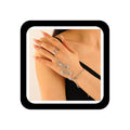 Punk Snake Bracelet Hand Chain Gold Snake Finger Ring Bracelet Serpent Slave Chain Hand Harness Hallowen Medusa Costume Jewelry for Women - color: Silver