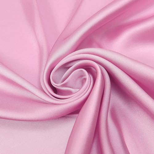 RIIQIICHY 35 Inch Head Scarf for Women Hair Scarf Like Silk Scarf Square Scarf Bandanas for Women - color: Light Pink