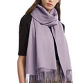 FURTALK Pashmina Shawl Wraps for Women Evening Dresses Blanket Scarves Fashion Scarf Wedding Gifts - color: Dark Lavender