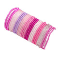 30Pcs Elastic Beaded Bracelets Set Bohemia Multilayer Stackable Seed Beaded Stretch Bracelet Anket Colorful Crystal Glass Beads Wristbands for Women Summer Beach Boho Jewelry Gifts - color: Pink