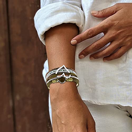 Long tiantian Boho Leather Wrap Bracelets Gifts Trendy Stuff Layered Bangles Bracelets for Women Modern Stackable Infinity Bracelets Bohemian Jewelry Gifts for Women Birthday Gifts - color: C7:Bangle Bracelets(brown)