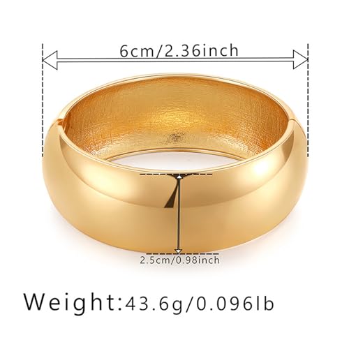 YMBYCM Gold Chunky Bangle Bracelets for Women Trendy Wide Chunky Cuff Bracelets Wrap Bracelet - style: G-G