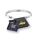 M MOOHAM Graduation Gift for Her Him 2026, Inspirational Graduation Bracelets Class of 2026 High School College Graduation Gift for Her with Graduation Box - style: With Box-She believed she could,so she mastered it