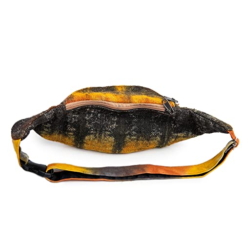 Freakmandu Eco-Friendly Boho Hippie Style Hemp Fanny Pack Cross Body Hip Waist Bag for Hiking Running Jogging (Fall Trip) - color: Fall Trip