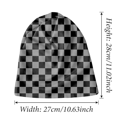 Chemo Caps Slouchy Beanie Hat Stretch Cancer Head Wraps Turban Sleep Headwear Scarf for Women Girls Men - color: I-14-black Grey