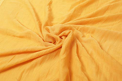woogwin Women's Cotton Scarves Lady Light Soft Fashion Solid Scarf Wrap Shawl - color: Ginger