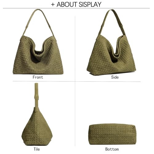 JINMANXUE Women Boston Bag, Woven Hobo Tote Handbag and Purses, Female Satchel Messenger Bags, Fashion Shoulder Crossbody Bag - color: Frosted Beech