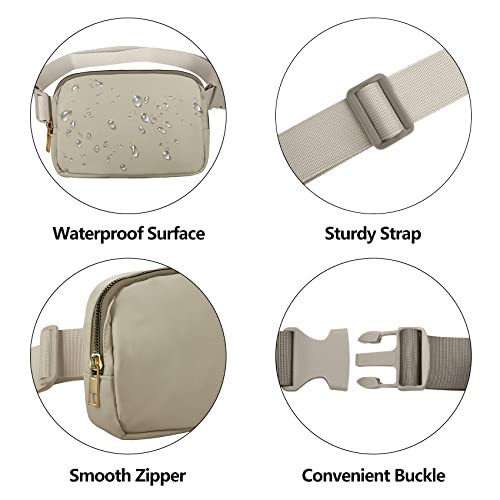 VOROLO Fanny Pack For Women And Men Crossbody Bag Belt Bag with Adjustable Strap Graduation Gifts Wood Grey - color: Wood Grey, style: 1 Pack Fanny Pack