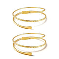 Long tiantian 2PCS Arm Cuff for Women Gold Upper Arm Bangles Bracelet Silver Arm Cuff Jewelry Summer Beach Essentials 2026 - color: 15335-Arm-gold