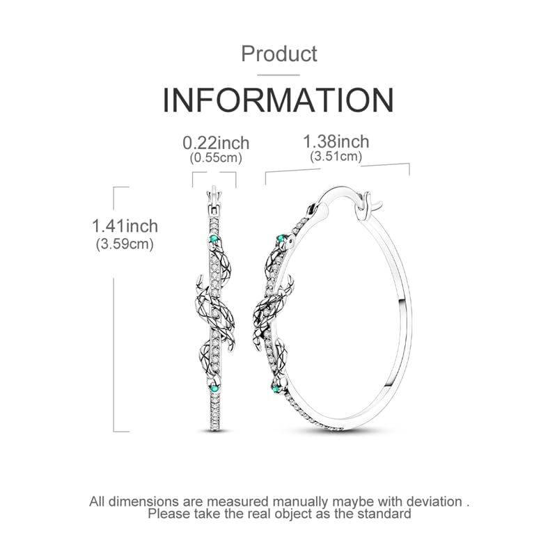 Parmuz 925 Sterling Silver Earrings Hoops for Women Ladies Simple Lightweight Twisted Medium Hoop Earrings With Cubic Zirconia Hypoallergenic Jewelry for Her - color: green