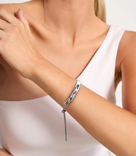 WOWORAMA Adjustable Slider Bracelets for Women Bar Friendship Bangle Bracelet for Women Gold/White Gold/Rose Gold Bolo Bracelet - color: Hammered Bar-White Gold
